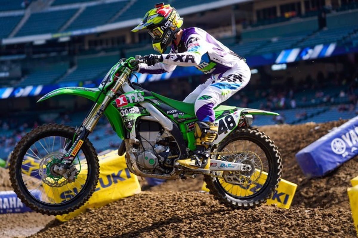 Fernando Amantini Joan Cros hace historia en USA: Primer Main Event en el AMA Supercross 10 Fernando Amantini kawasaki